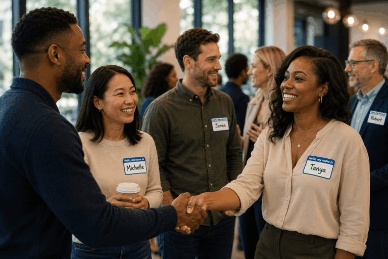 Group of People Networking and Introducing Themselves