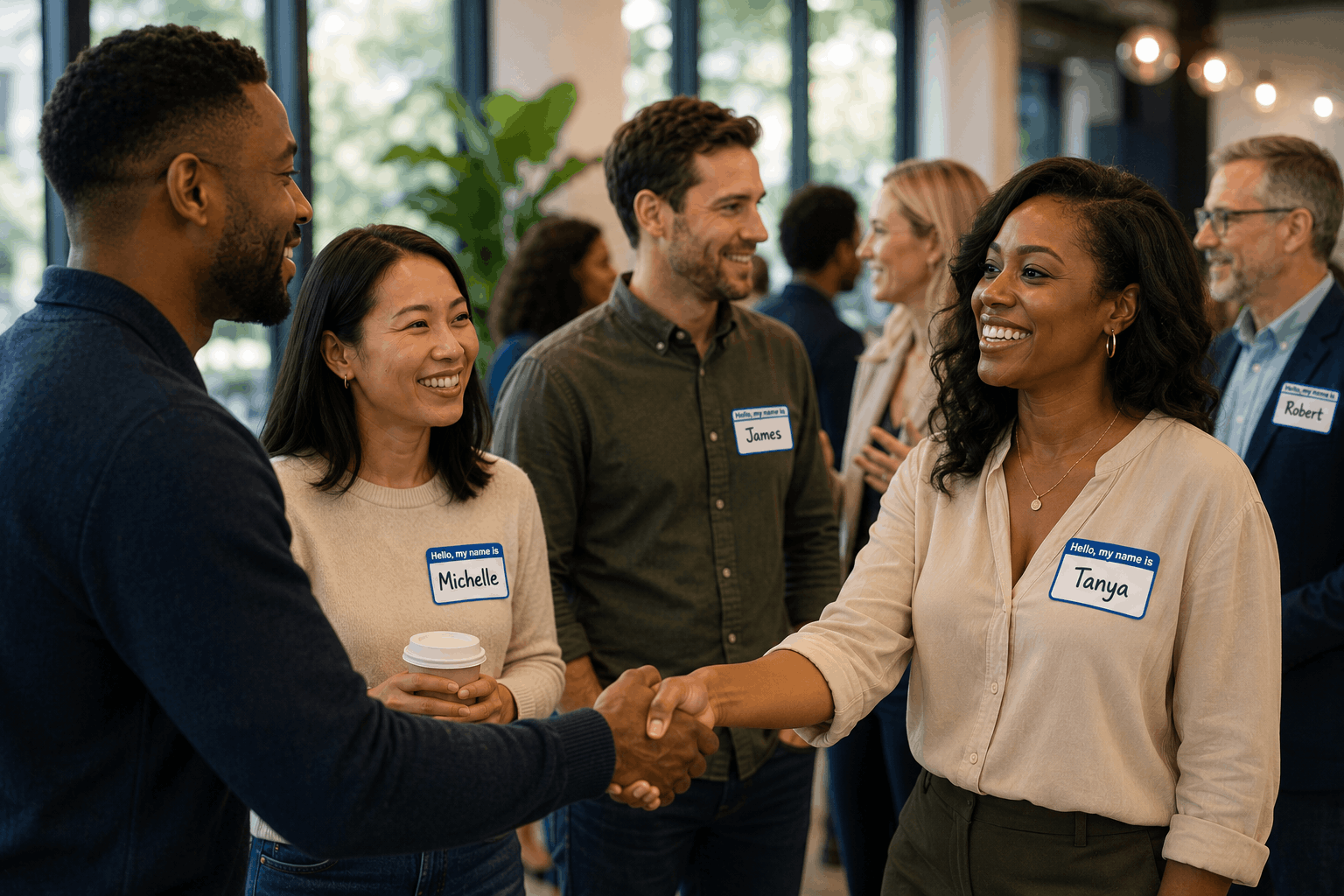Group of People Networking and Introducing Themselves